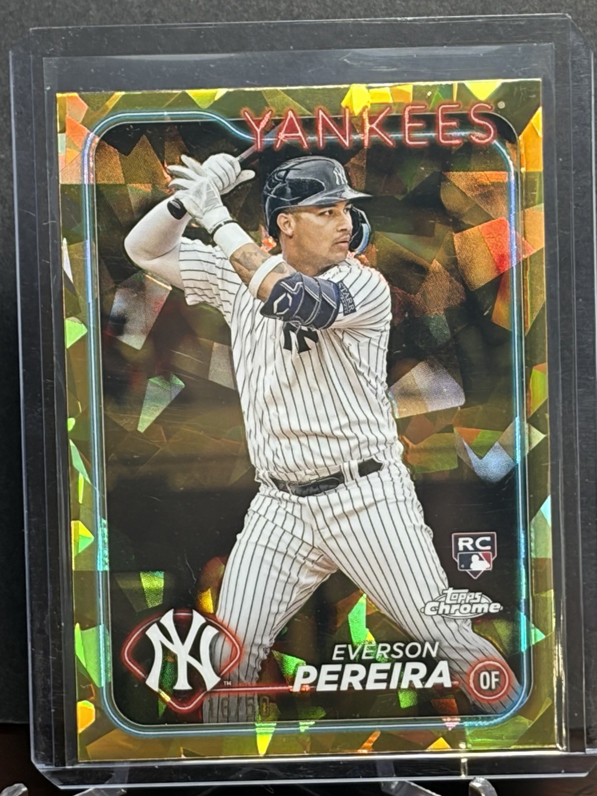 2024 Topps Chrome Sapphire Edition #461 Everson Pereira RC Gold Refractor 16/50
