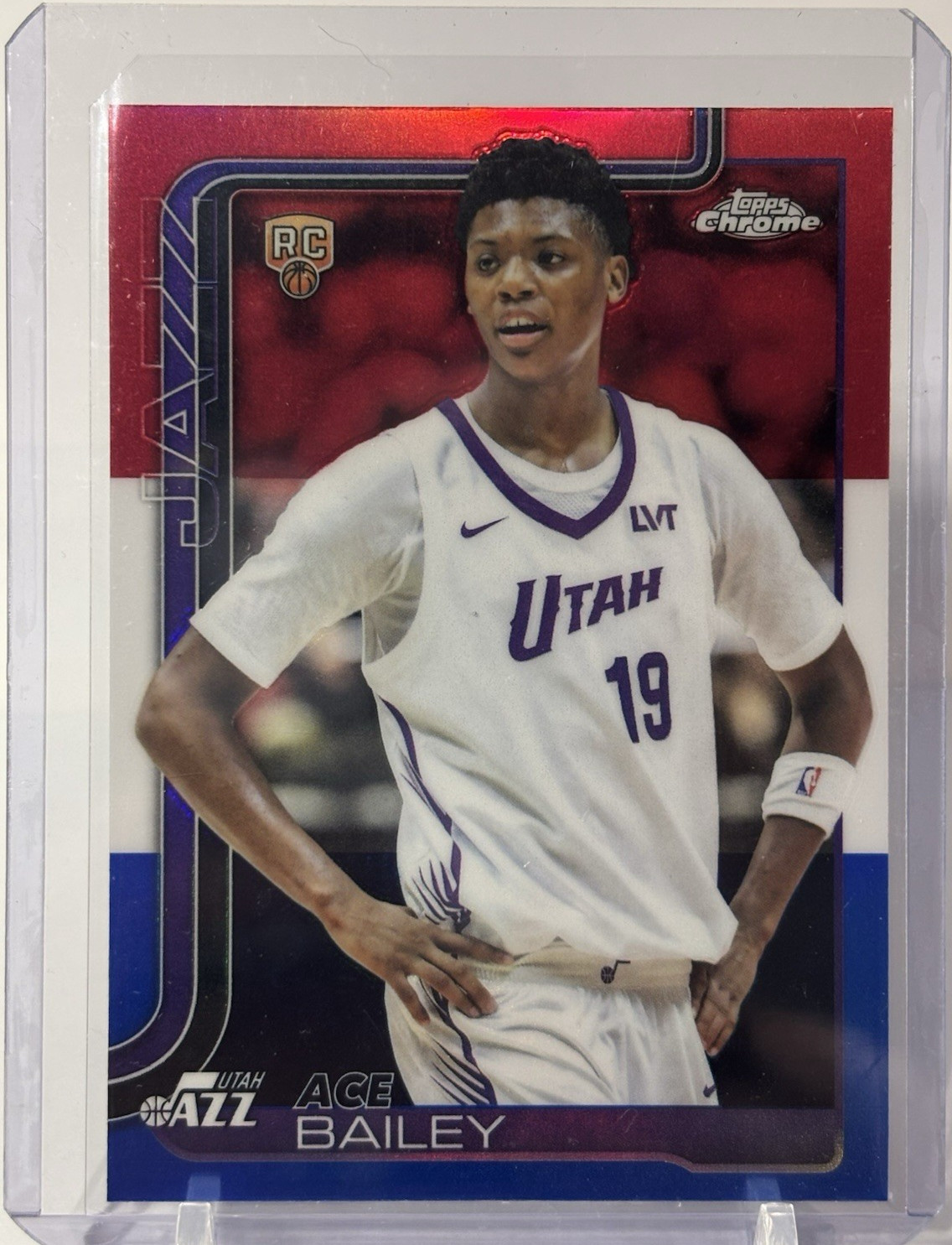 2025-26 Topps Chrome - Ace Bailey #255 Red White & Blue Refractor (RC)