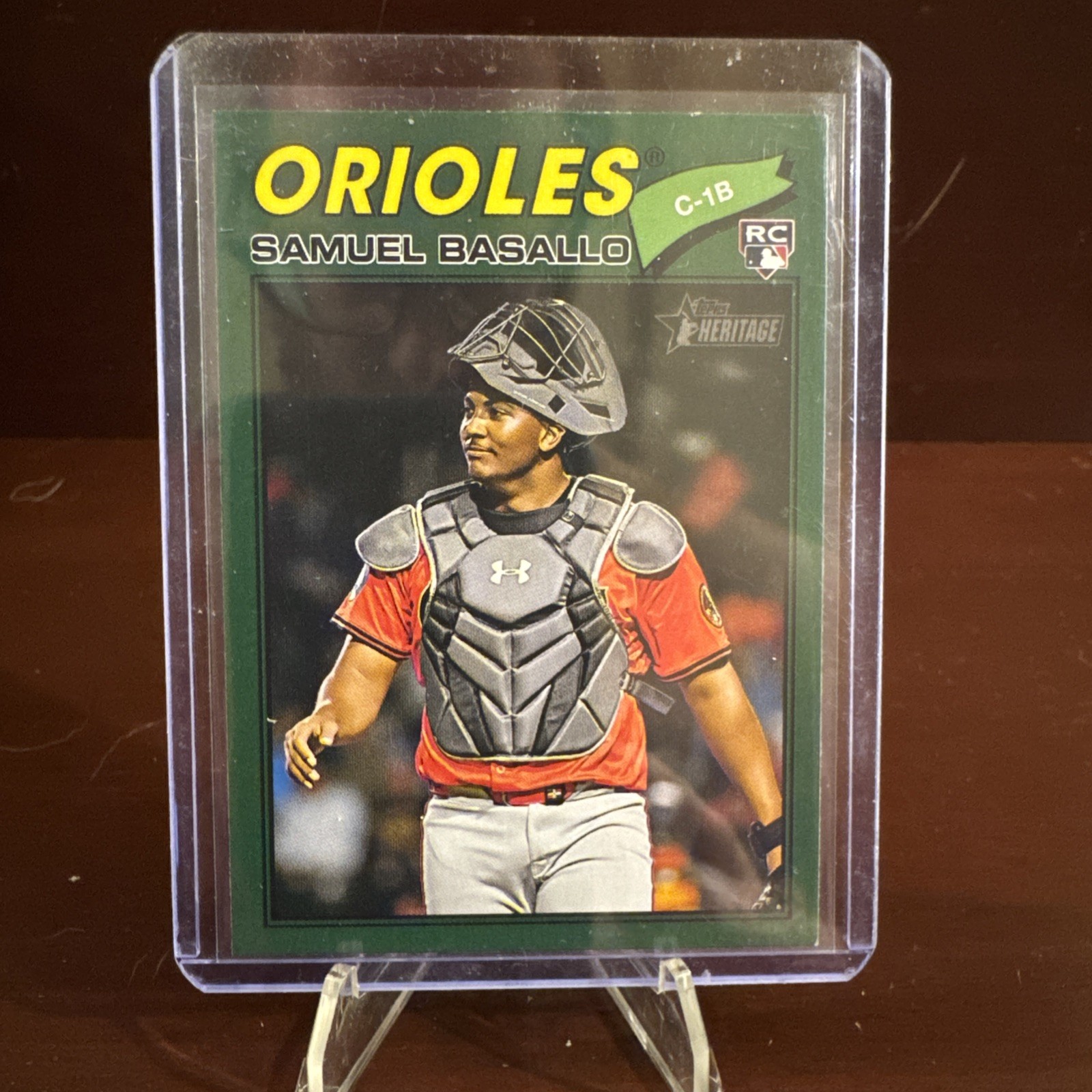 2026 Topps Heritage - Samuel Basallo #175 Dark Green Border (RC)