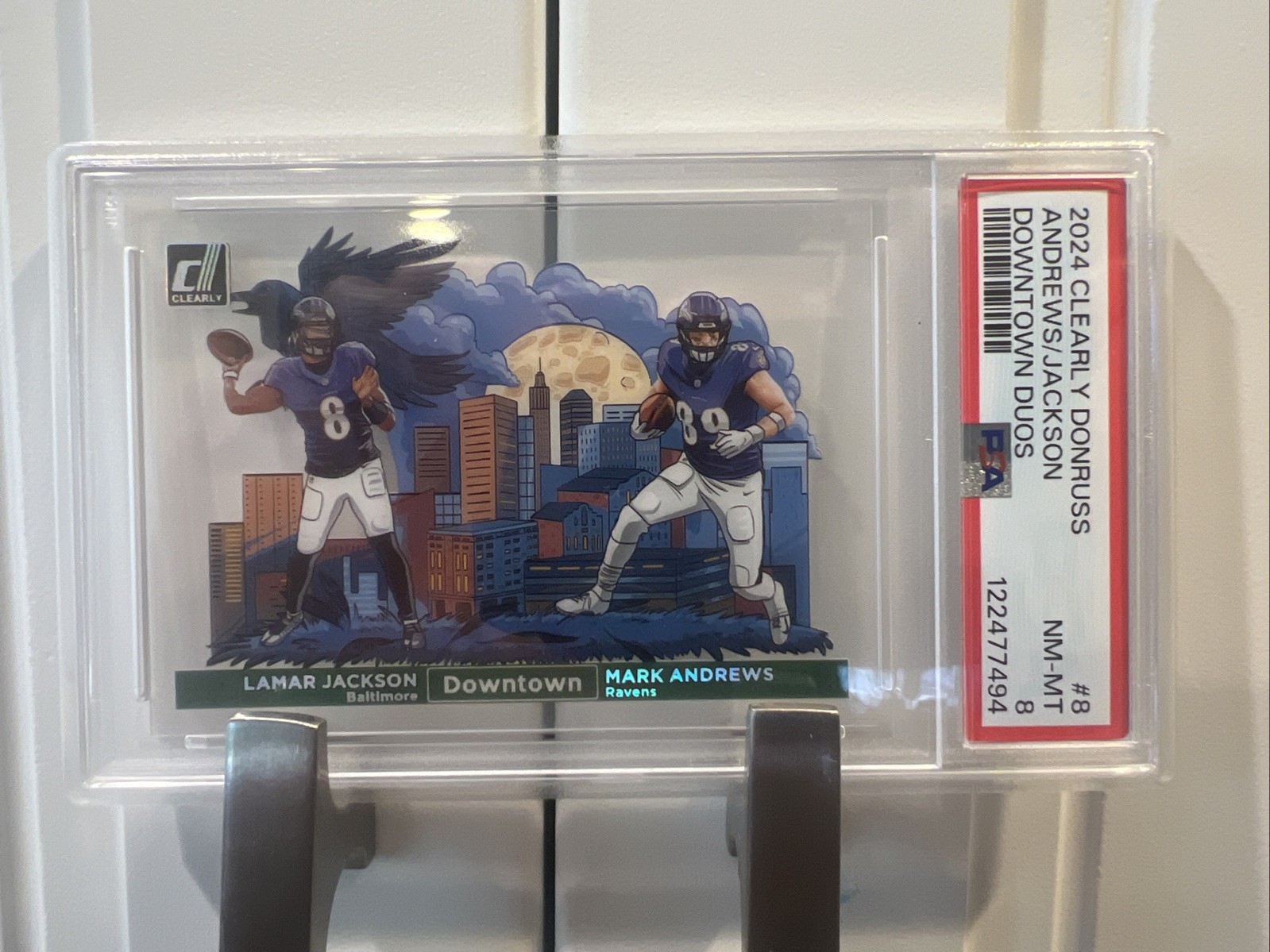 2024 Panini Clearly Donruss- Downtown Duos Lamar Jackson, Mark Andrews #8