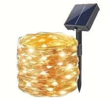 Solar Lichterkette LED Outdoor Warm Wei&szlig; Garten Solar String Light