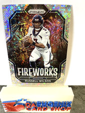 Russell Wilson  Broncos 2022 Panini Prizm Fireworks No Huddle Prizm #F-5