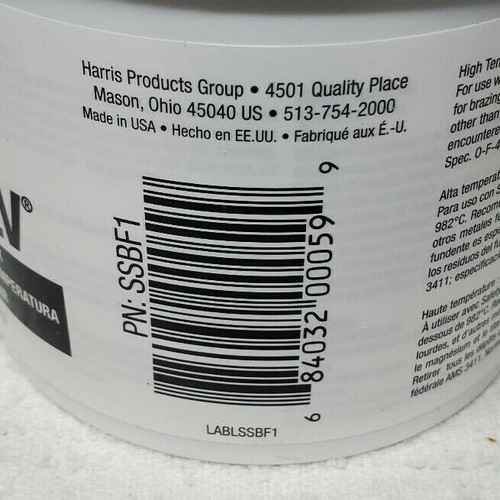 HARRIS STAYSILV BLACK HI TEMP 1 Lb JAR HEATING SILVER BRAZING FLUX eBay