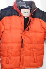 Arizona Jean Company Coat Parka Orange and Black with Hood Boys Size L 14/16