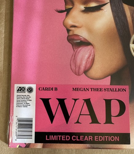 Cardi B & Megan Thee Stallion WAP 12” clear vinyl Single - Picture 3 of 4