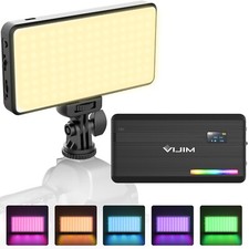 VIJIM VL196 RGB LED Video Light 2500  9000K with Adjustable Stand Fill Light