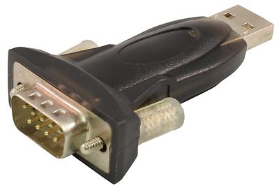PTC Black High Speed USB 2.0 to Serial RS-232 DB-9 Converter with 3ft USB Cable