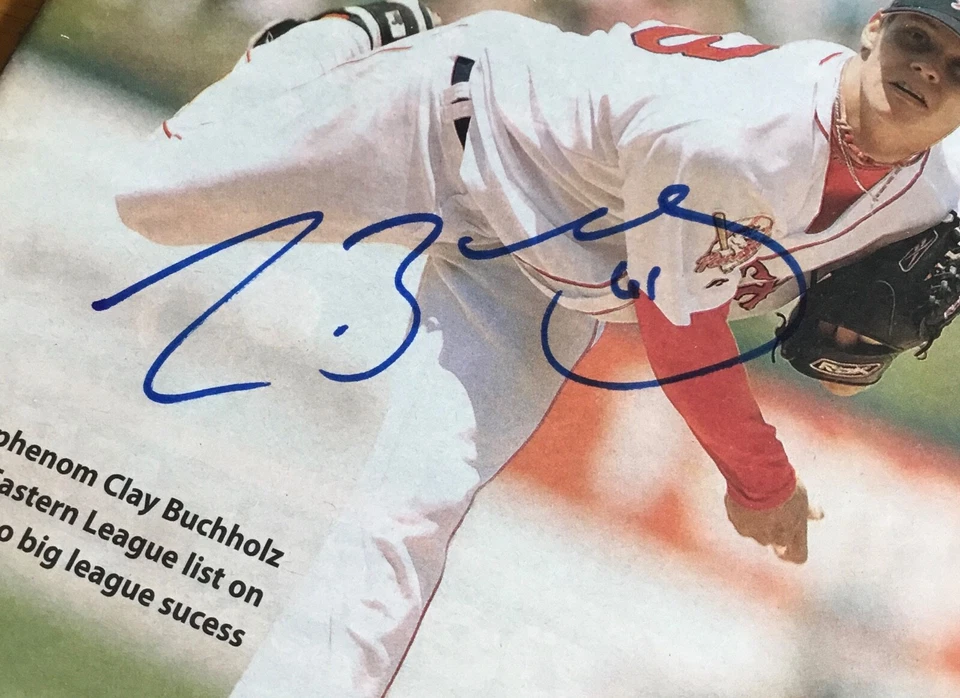 Clay Buchholz Boston Red Sox Signed Autograph Baseball America Magazine JSA COA - Image 2 of 3