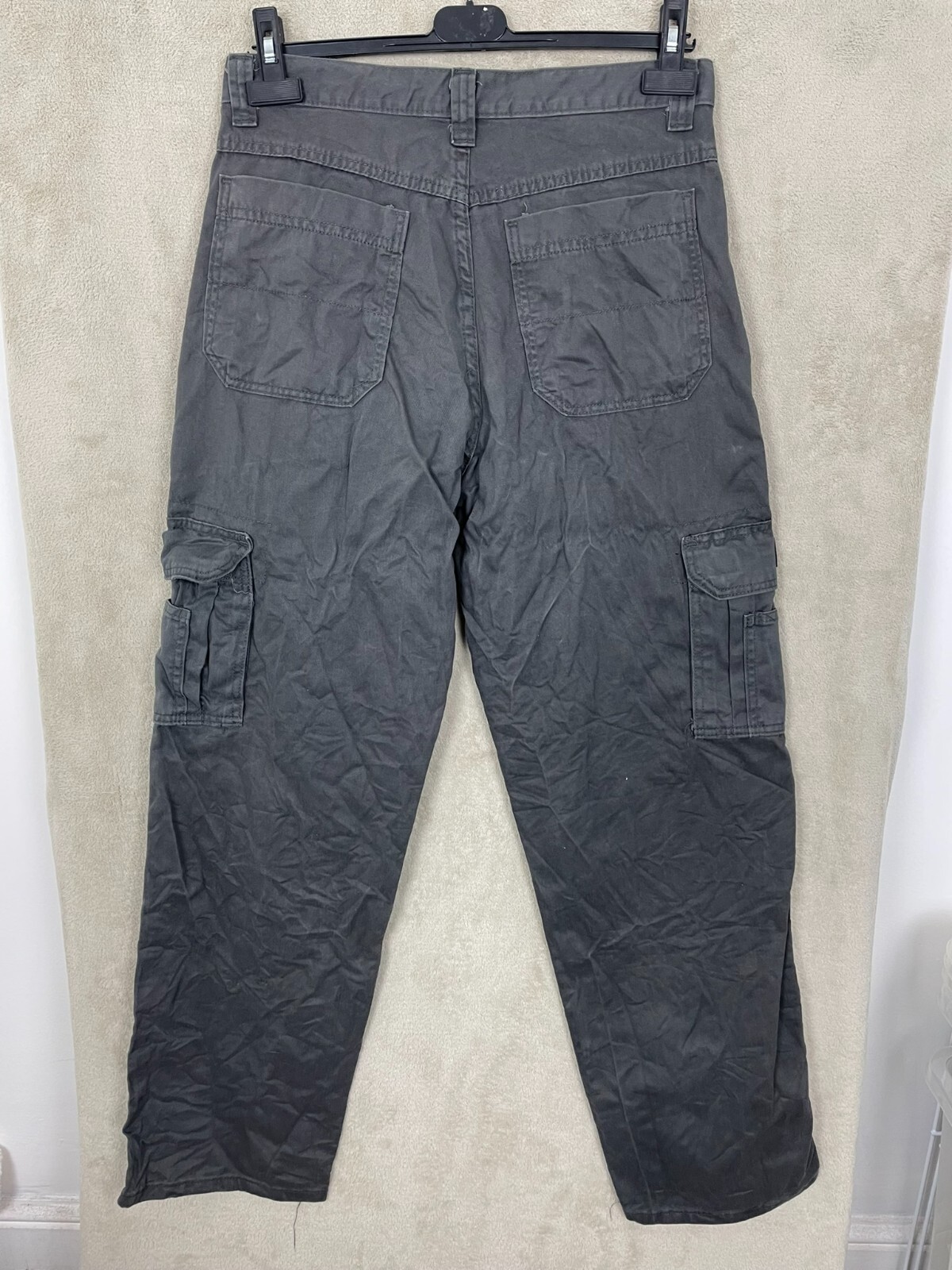 Men's Wrangler Cargo Trousers Size W30 L32 Grey Straight Regular Khaki Utility thumbnail 5