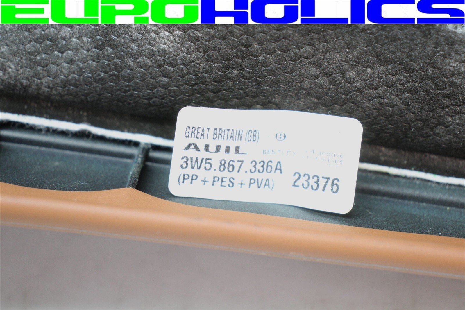 OEM Bentley Continental Flying Spur 06-12 Right Lower B Pillar Column Trim Brown