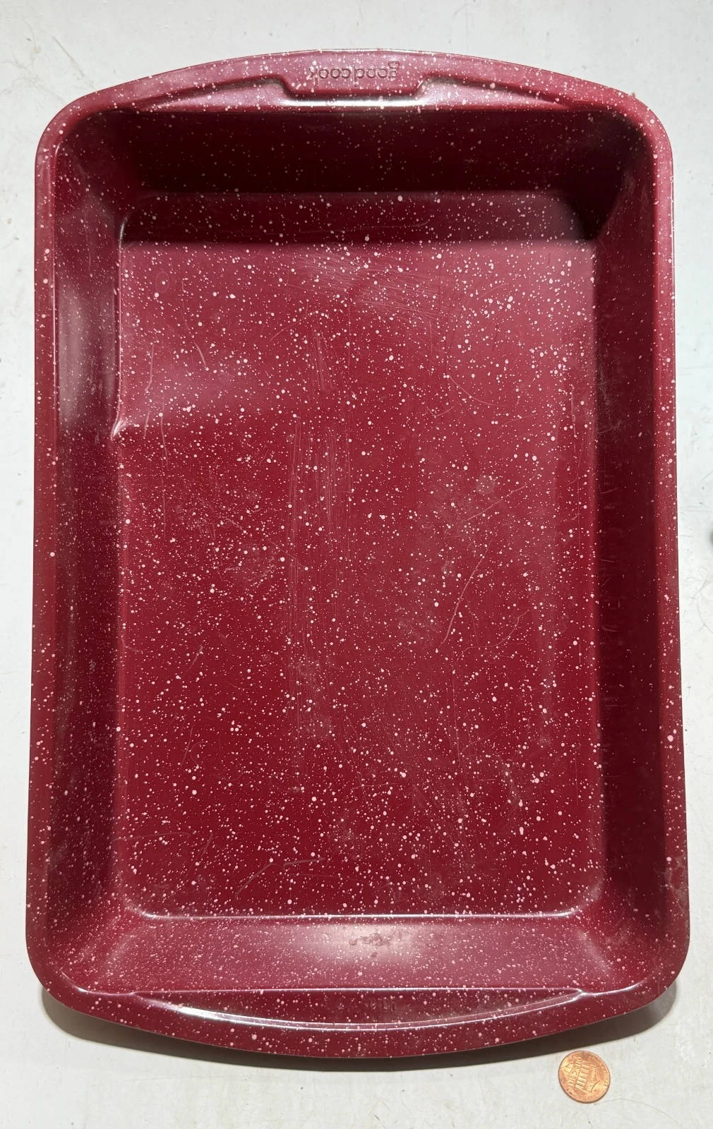 Good Cook 13 In X 9 In Bake & Roast Pan Speckled Red *READ*