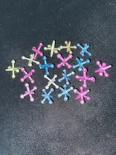Lot of 18 Vintage Colorful Jax Sturdy Metal JAX Toys Games (No Ball)