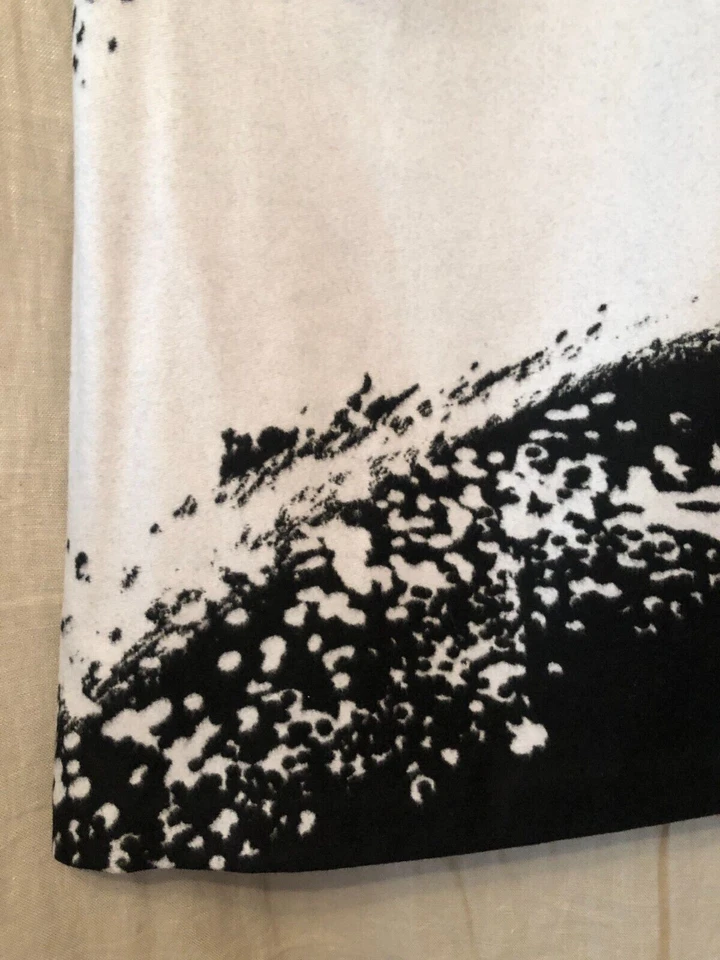 Vestido Carolina Herrera Mujer Talla 8 Sin Mangas Negro Azul Invierno Grueso Texturizado Foto 3 de 4