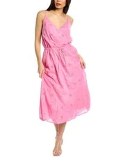 VELVET By Graham & Spencer Madelyn Eyelet Midi Dress Pink $198 E3