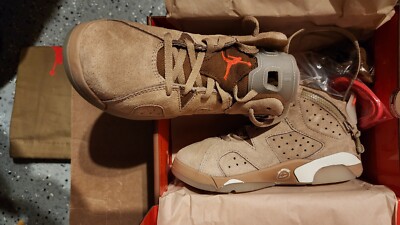 Nike Jordan 6 x Travis Scott Retro SP Shoes 'British Khaki' (DH0693-200) 1.5Y