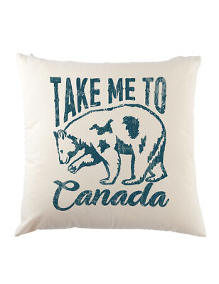Take Me To Canada Dekokissen Bear Bears Banner Flag Maple Leaf Wildlife