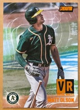 2021 Topps Stadium Club Matt Olson Virtual Reality #VR-10 Orange 21/50 A's