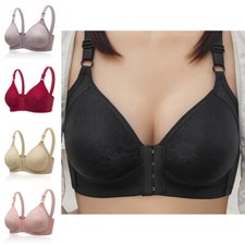 Women Push Up Bra Front Closure Wireless Bras Lingerie Bralette Vest Underwear
