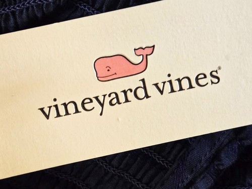 Vineyard Vines Textured Smocked Ruffle Swing Top Navy Women's XL MSRP $168.-NWT - Picture 7 of 9