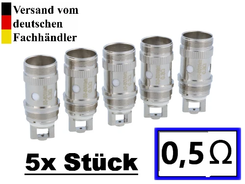 Eleaf EC Coils Heads 0,5 Ohm Pico Melo 2 Melo 3 Melo 4 Mini ( 5er Pack )
