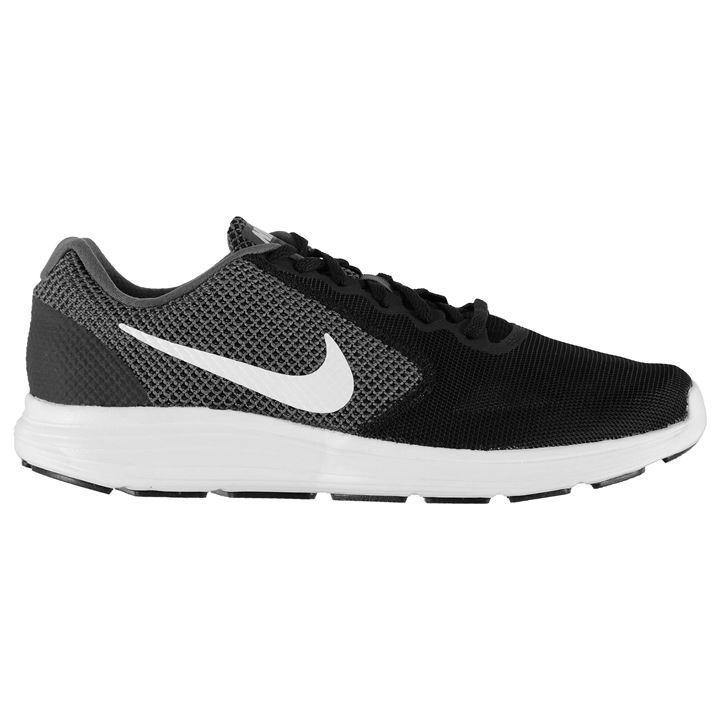Nike mens Revolution 3 Trainers, Nike Revolution Running Shoes - Black Grey Nike mens Revolution 3 Trainers, Nike Revolution Running Shoes - Black Grey