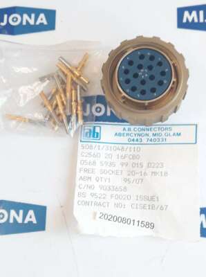 AB connectors ABM9507 0150223 SOCKET 20-16 MK18 ABM 95 07 (NEW OLD STOCK)