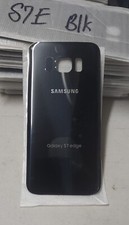 OEM Samsung Galaxy S7 EDGE Original Battery Door Glass Back Cover - Black