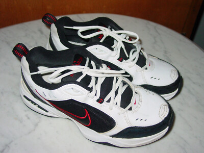 2021 Mens Nike Air Monarch IV Black/Varsity Red/White Running Shoes! Size 