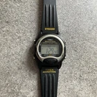 Vintage 1999 Women’s TIMEX Marathon Digital Black Resin Watch Indiglo Chrono B-Z