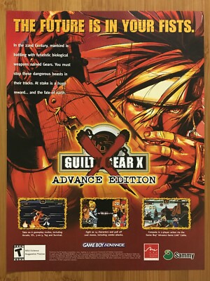 Guilty Gear X: Advance Edition GBA 2002 Vintage Print Ad/Poster Official Art