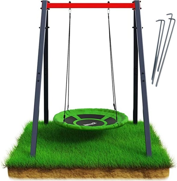 Schaukelgestell (Metall) Mit Nestschaukel I Kinderschaukel Bis 150Kg Belastbar-image