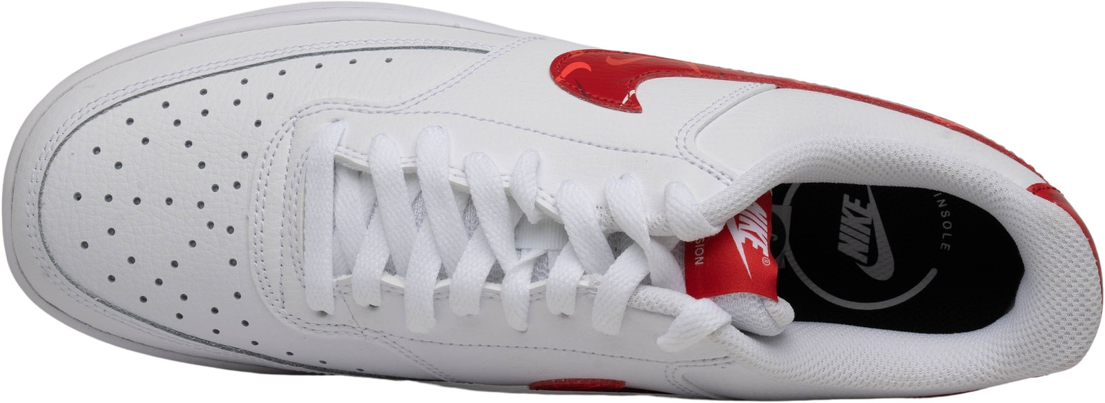 Nike Men’s Sneakers Size 14 Court Vision Low Swoosh Print White Red Camo Nike Court Vision Low Swoosh Print Red White | Mercari main image 3