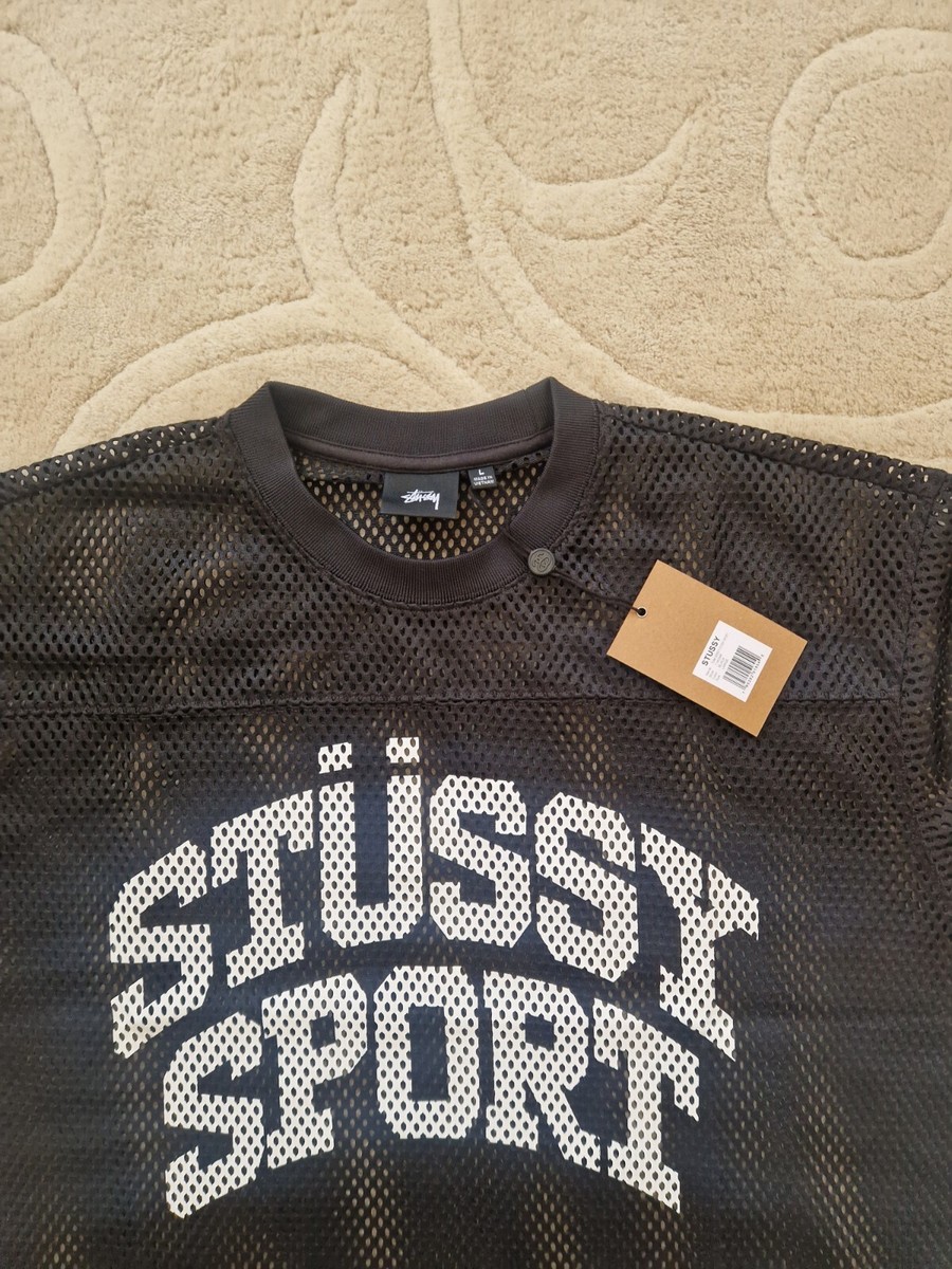 Stussy Sport Mesh Jersey Black Large Brand New | eBay UK