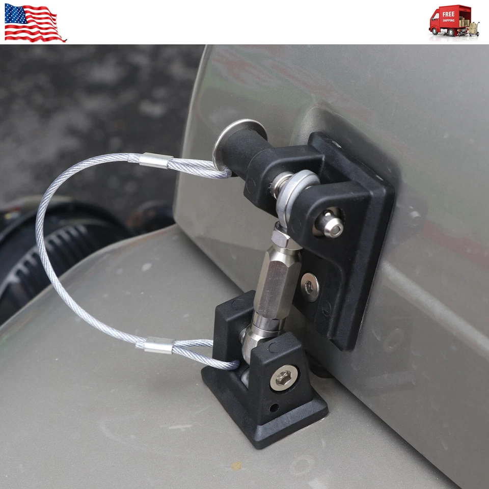 2PCS Aluminum Hood Latches Locking Hood Catch Latch For Jeep Wrangler TJ 1997+ Foto 3 de 4