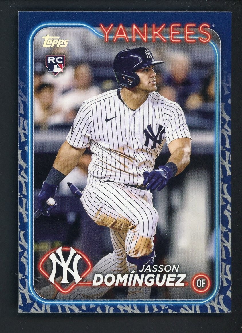 2024 Topps Team Color Logo Border #60 Jasson Dominguez Yankees RC Rookie