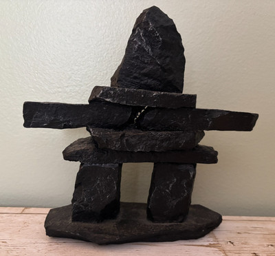 Resin Stonelike Inukshuk Statue Monument 1.34 Lb