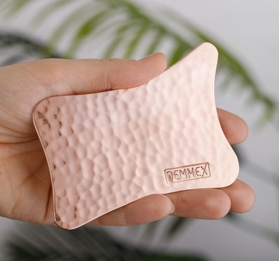 DEMMEX Pure Copper Face Massager, Gua Sha Facial Massage Tool, Dead Skin Scra...