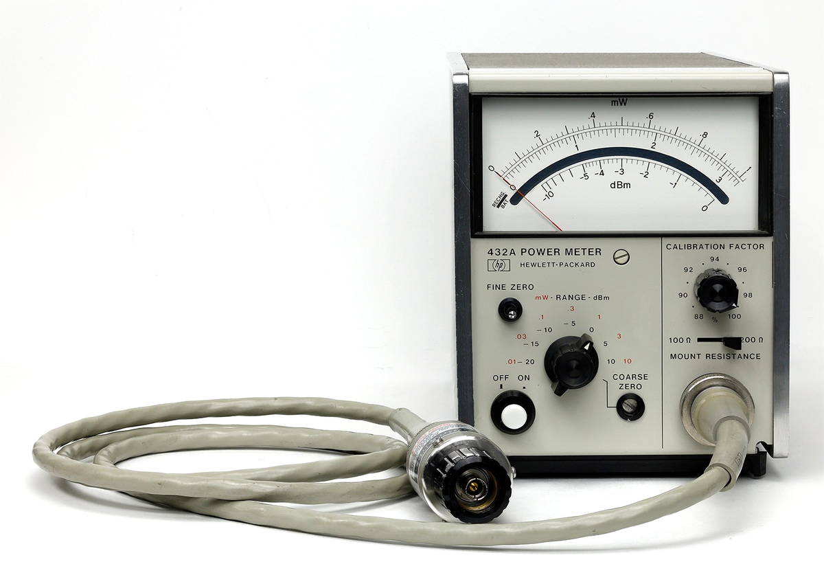 HP / Keysight 432A Power Meter with 478A Thermistor Mount & Cable