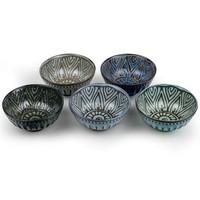 Deko Mini Schalen 5Er Set Farbig Porzellan SchäLchen Dessertschalen Snackschalen