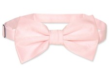 Vesuvio Napoli BOWTIE Solid PINK Color Mens Bow Tie for Tuxedo or Suit