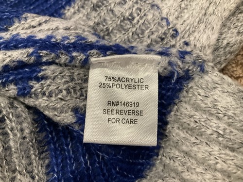 KENSIE, Size Small, Gray and Blue Print Sweater w/Puffy Long Sleeves. NEW. - Picture 8 of 11