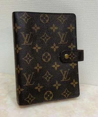 Louis Vuitton Monogram 6-Ring Agenda Planner Cover Brown Leather Snap SP1928