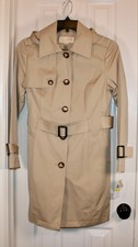 Michael Kors Classic Classic Trench Coat w/ Zip Out Lining, Khaki, Size PM, NWT