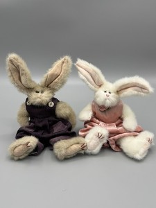 TY 1993 Jeremy & Sara Bunny Rabbit Jointed Plush 7” Attic Treasures Vintage