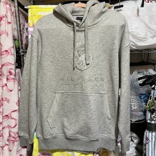 Hilfiger Crest Logo Heathered Hoodie Gray Size M
