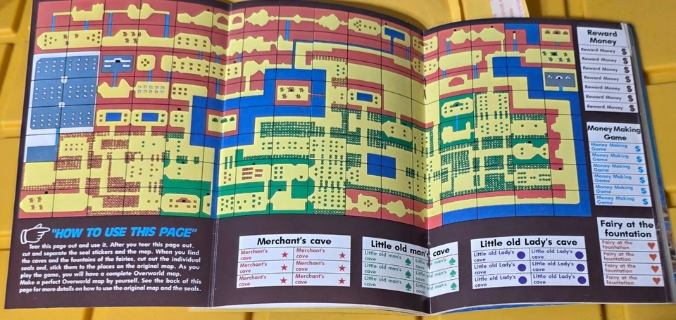 Guía de folleto de consejos y tácticas de Legend Of Zelda con mapa Foto 3 de 4