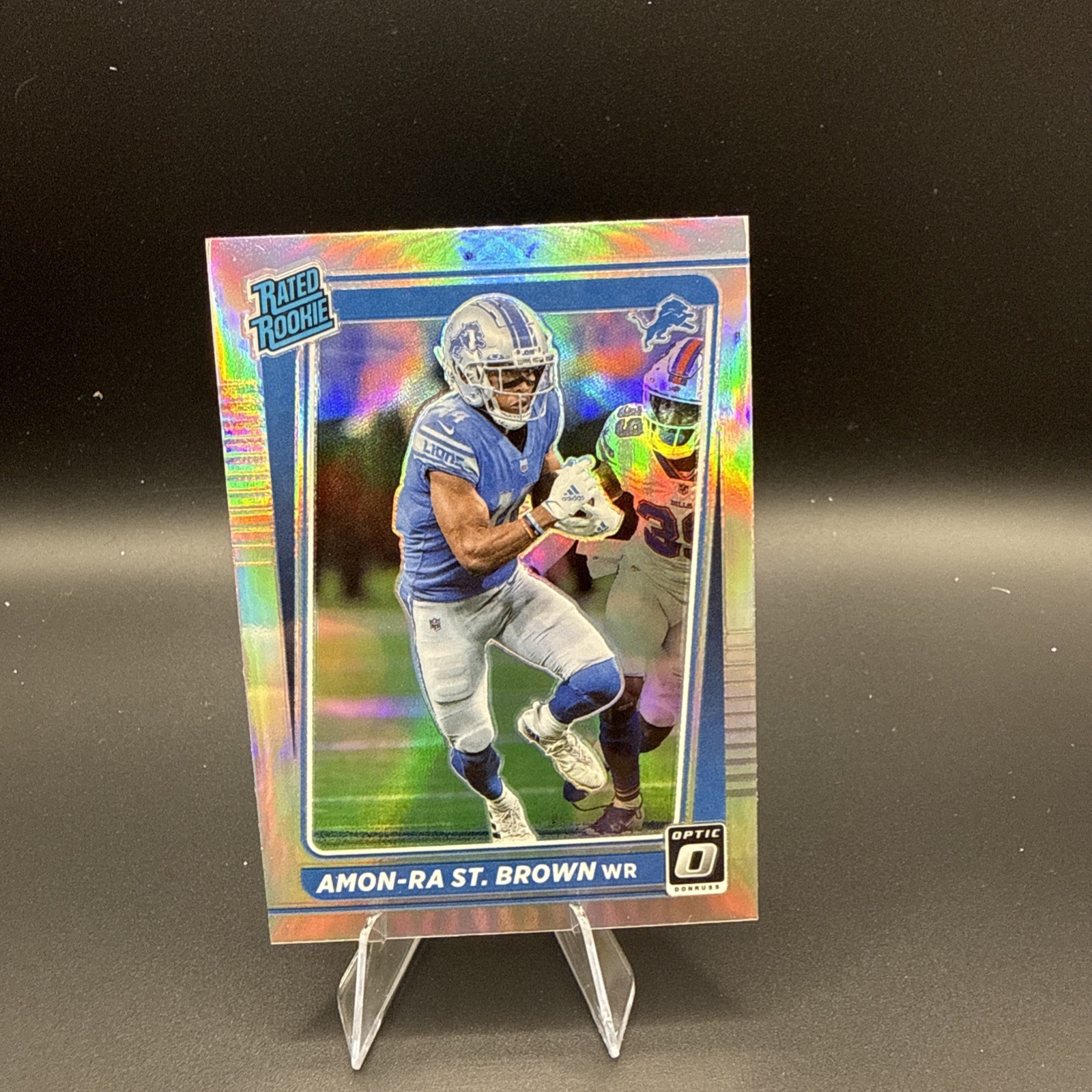 2021 Panini Donruss Optic - Rated Rookie Amon-Ra St. Brown #228 Holo Prizm (RC)