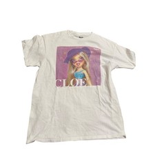 Bratz Cloe T Shirt White Purple Graphic Print Short Sleeve Adult Size L