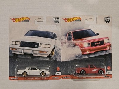Hot Wheels Premium  87 Buick Regal Grand National GNX (W)  1991 GMC SYCLONE (R)