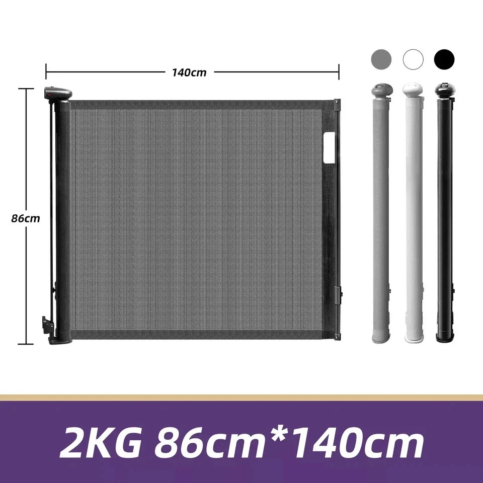 Retractable Pet Dog Gate Safety Guard Folding Baby Toddler Stair Gates Isolation - Image 4 of 4